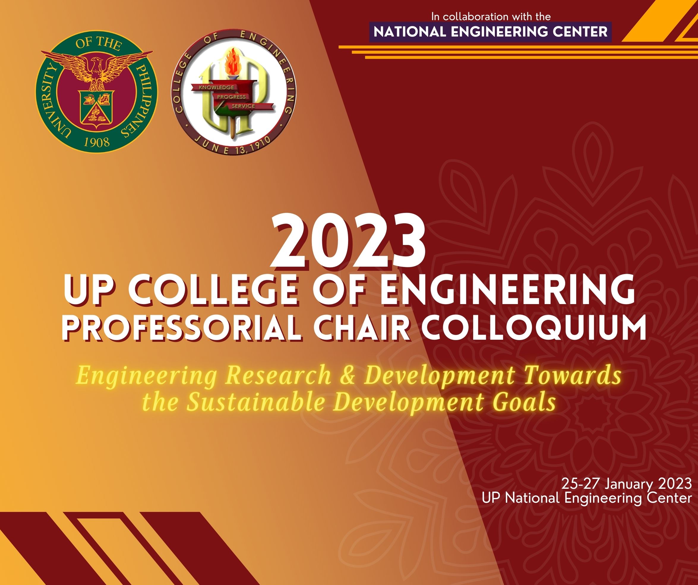 2023 UP COLLEGE OF ENGINEERING PROFESSORIAL CHAIR COLLOQUIUM