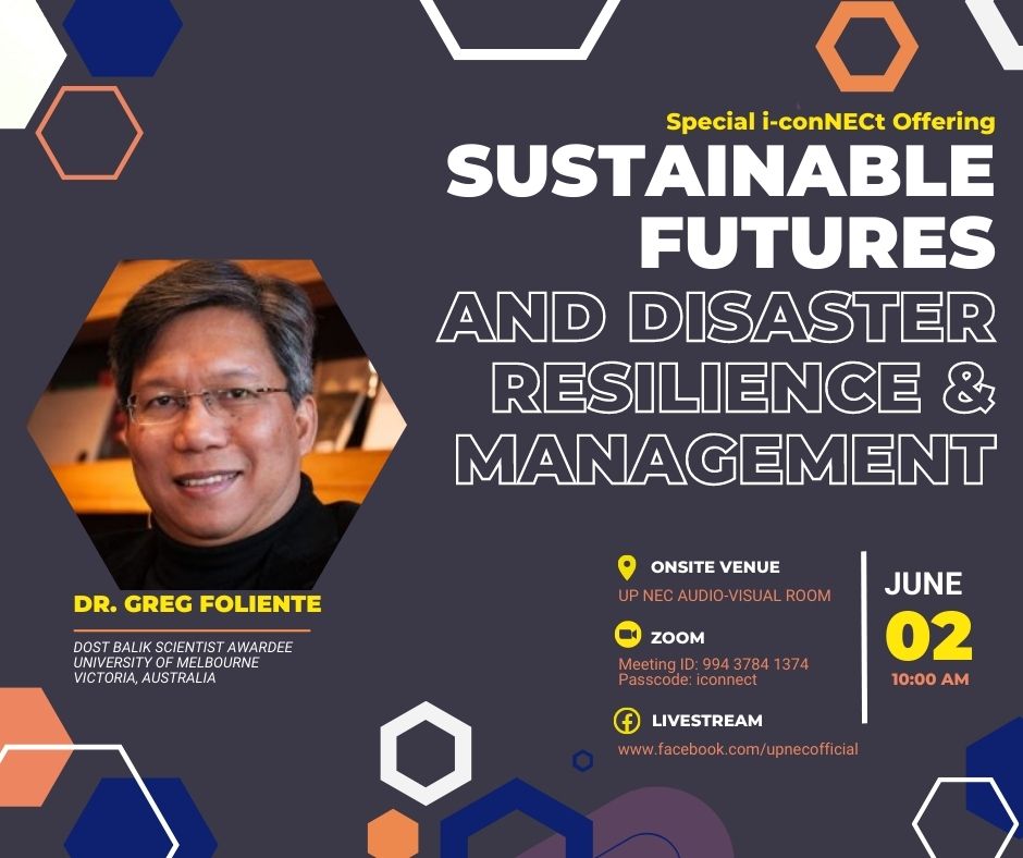 i-conNECt Special Offering: SUSTAINABLE FUTURES AND DISASTER RESILIENCE & MANAGEMENT