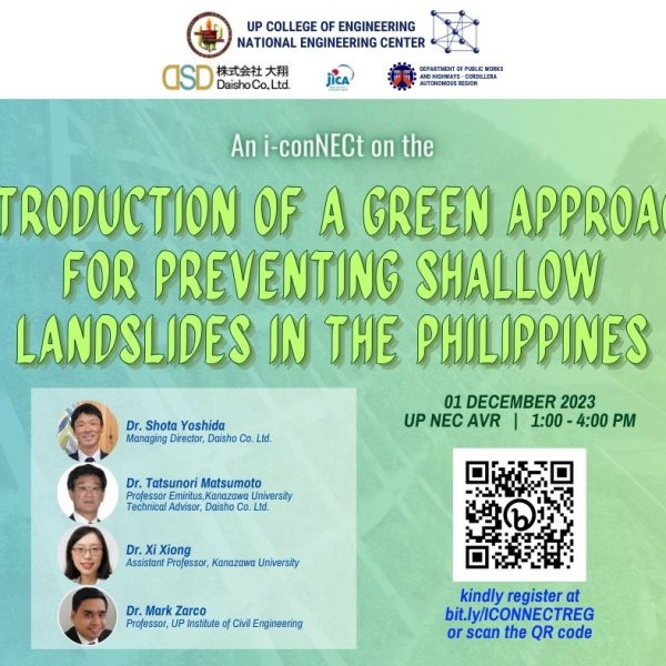 iconNECt on “Introduction of a Green Approach for Preventing Shallow Landslides in the Philippines”